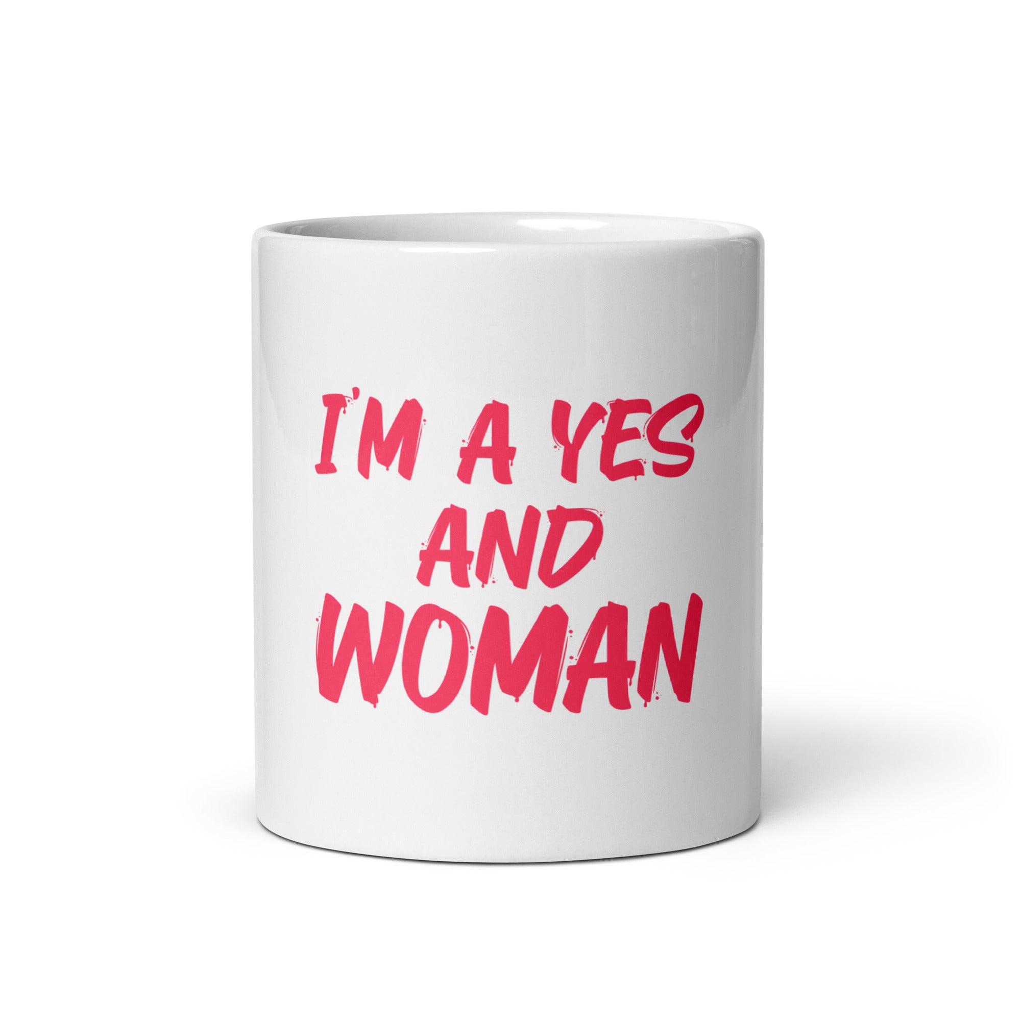 White glossy mug