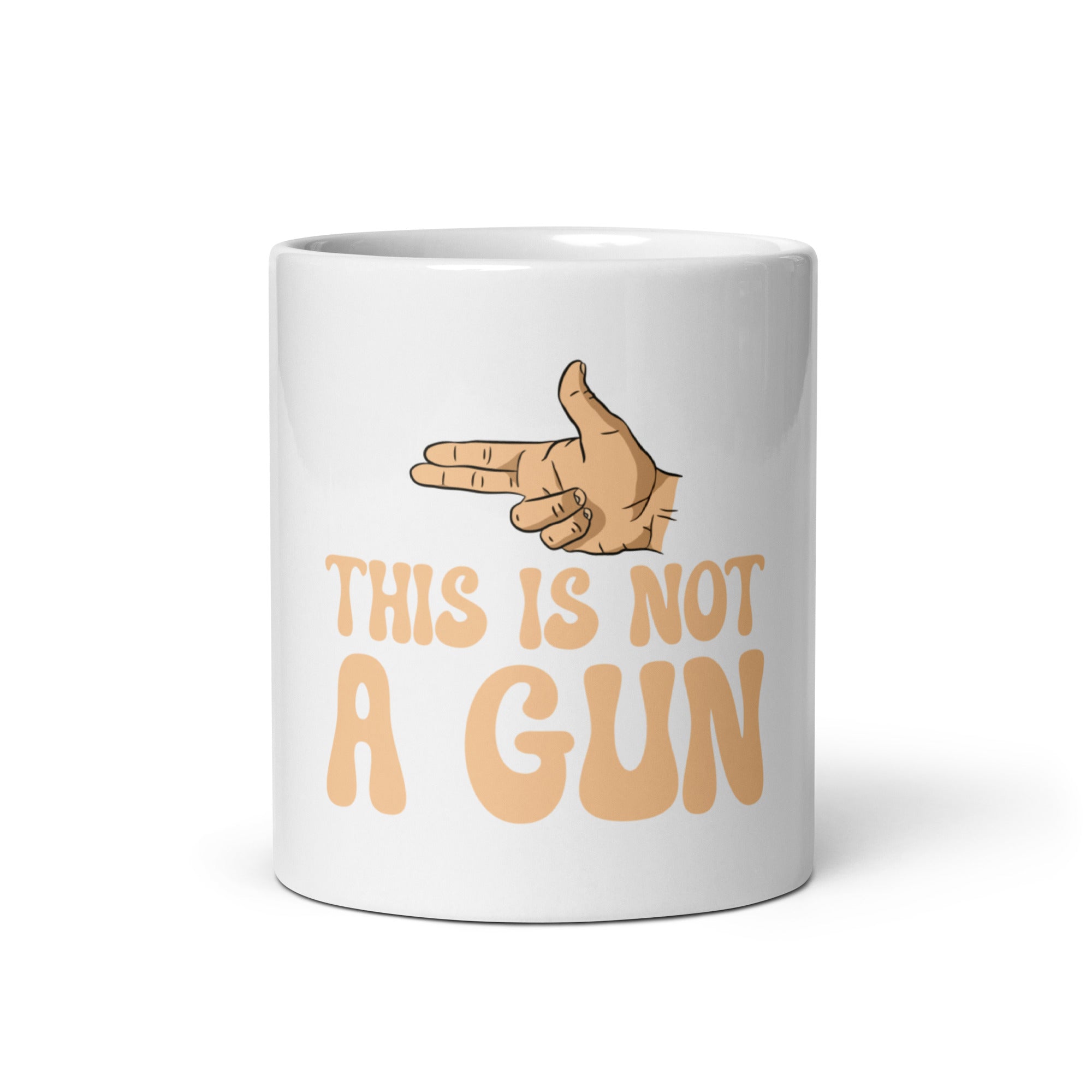 White glossy mug