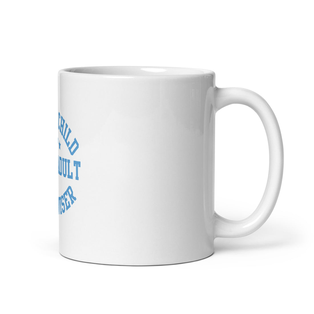 White glossy mug