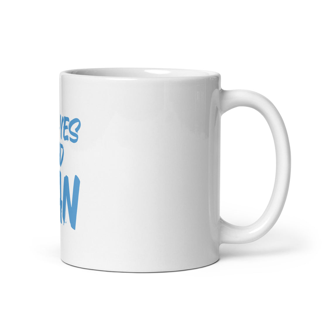 White glossy mug