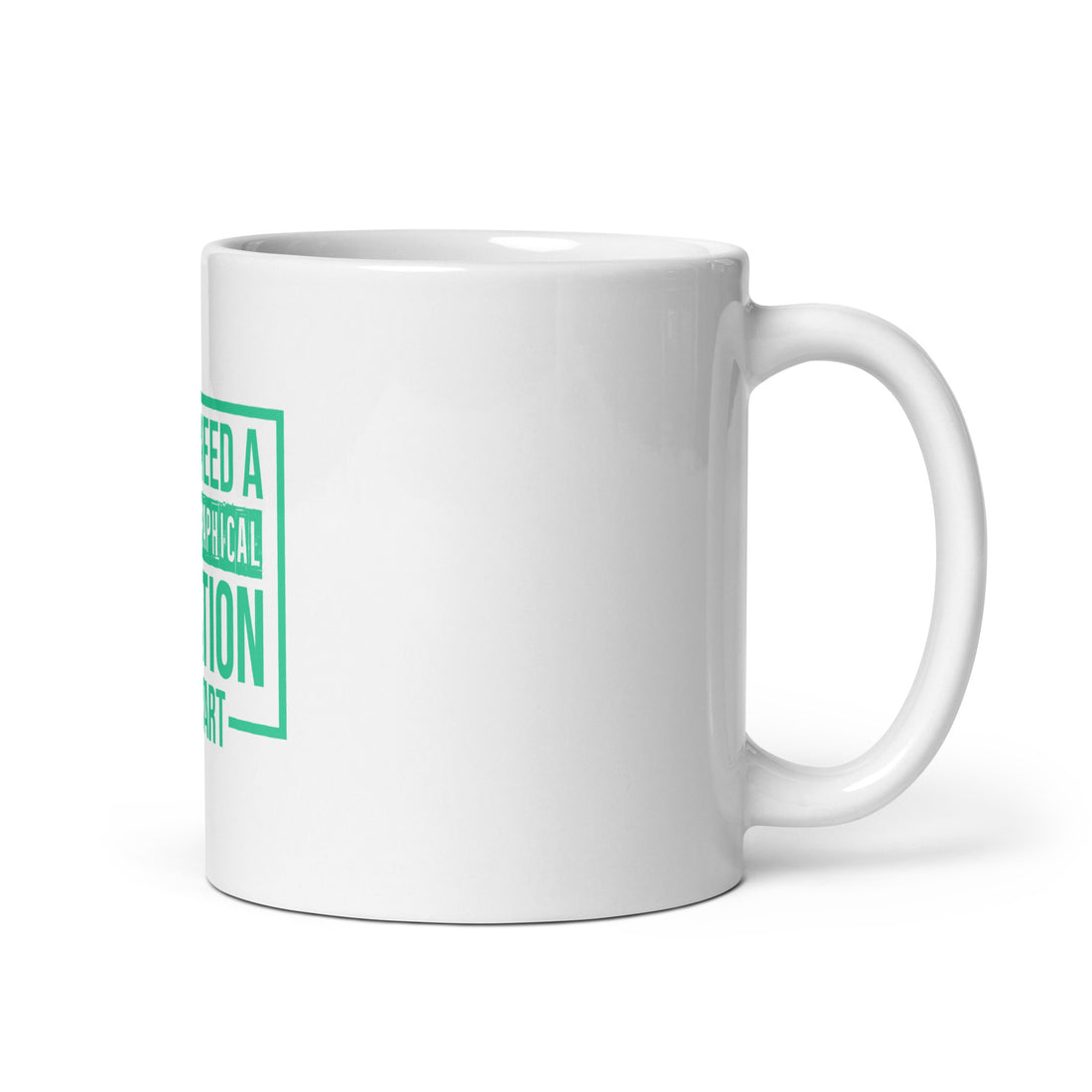 White glossy mug