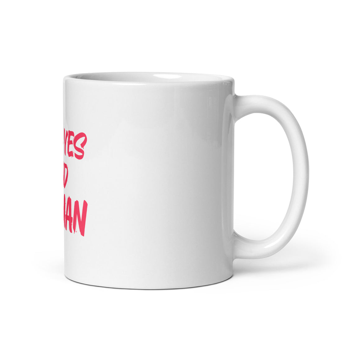 White glossy mug