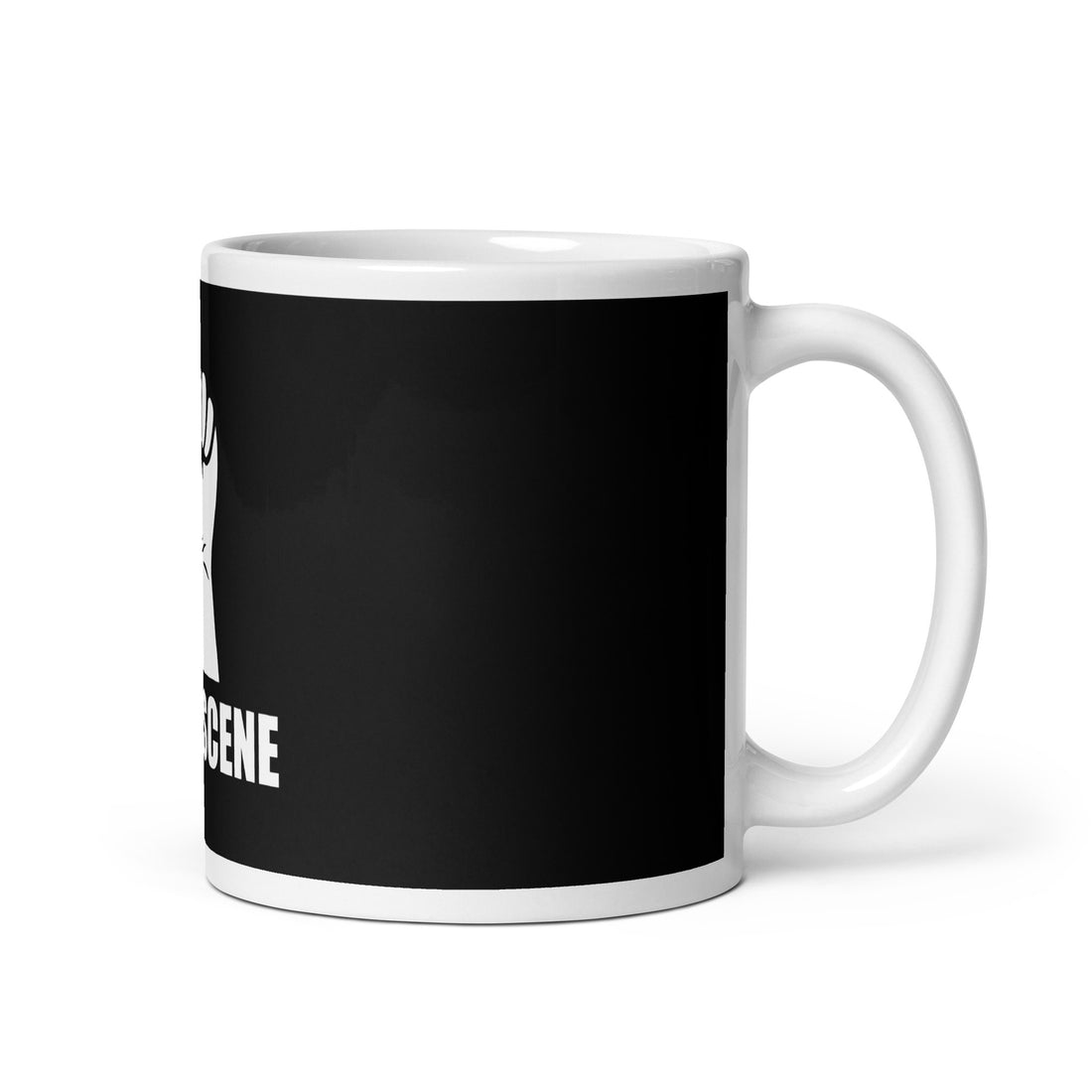 White glossy mug