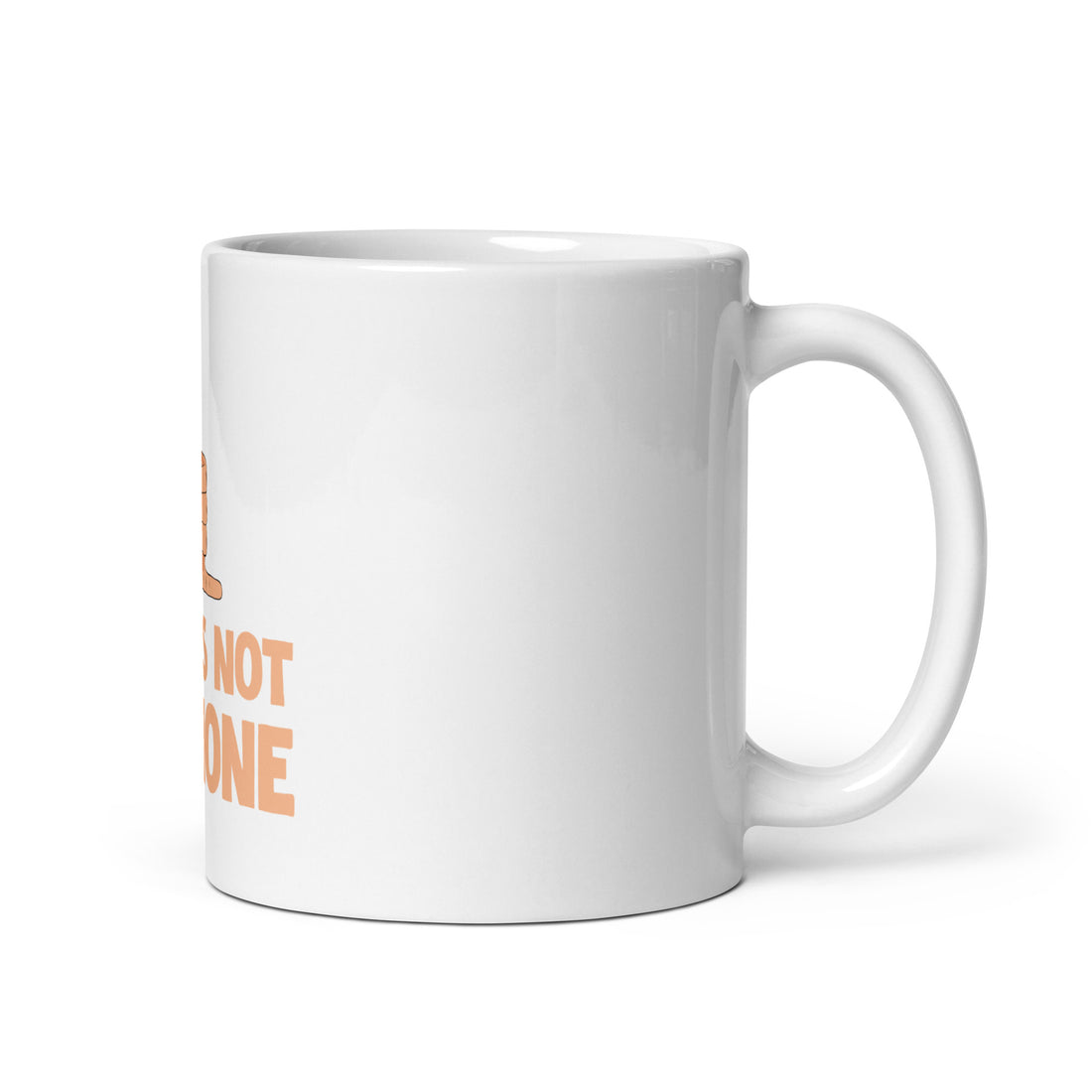 White glossy mug