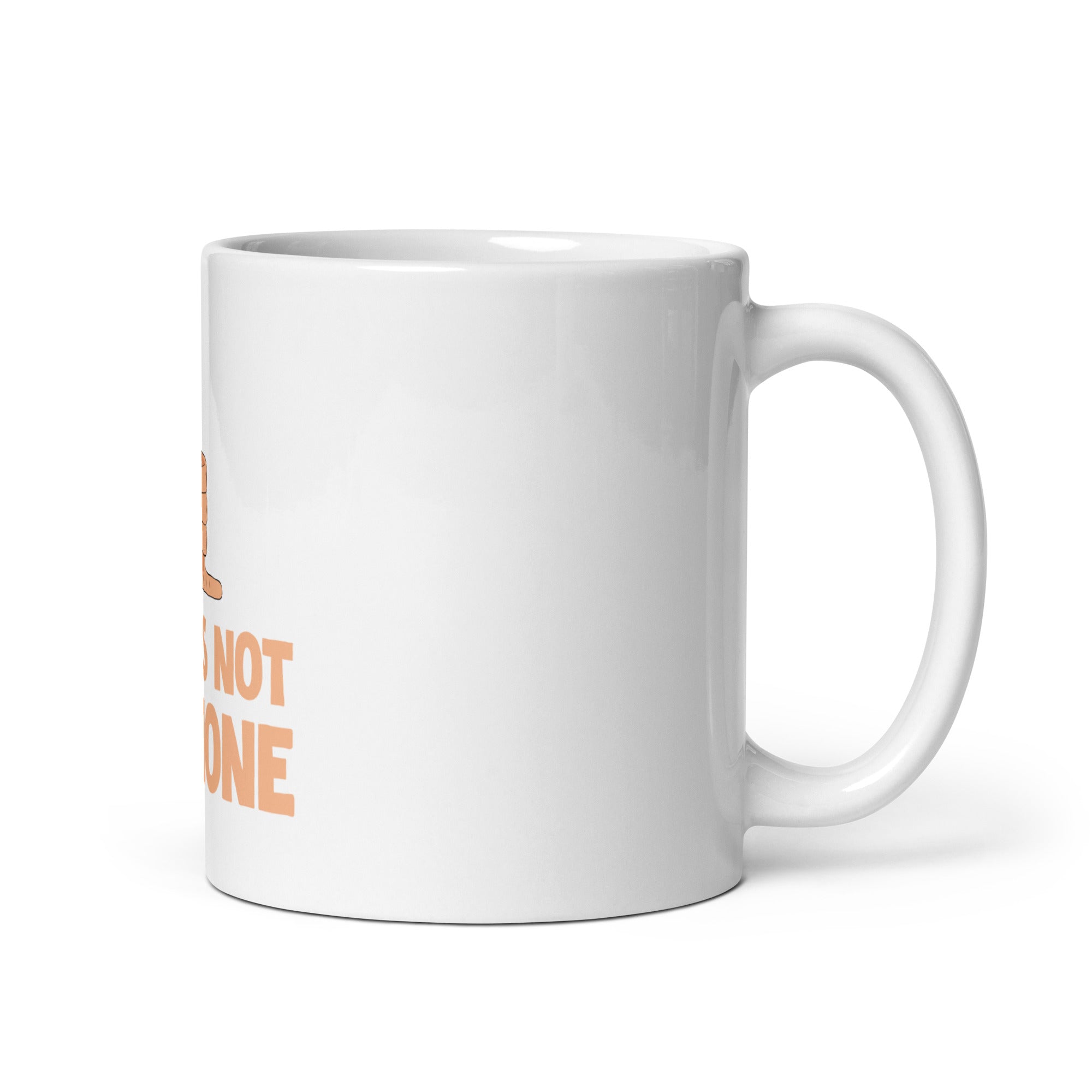 White glossy mug