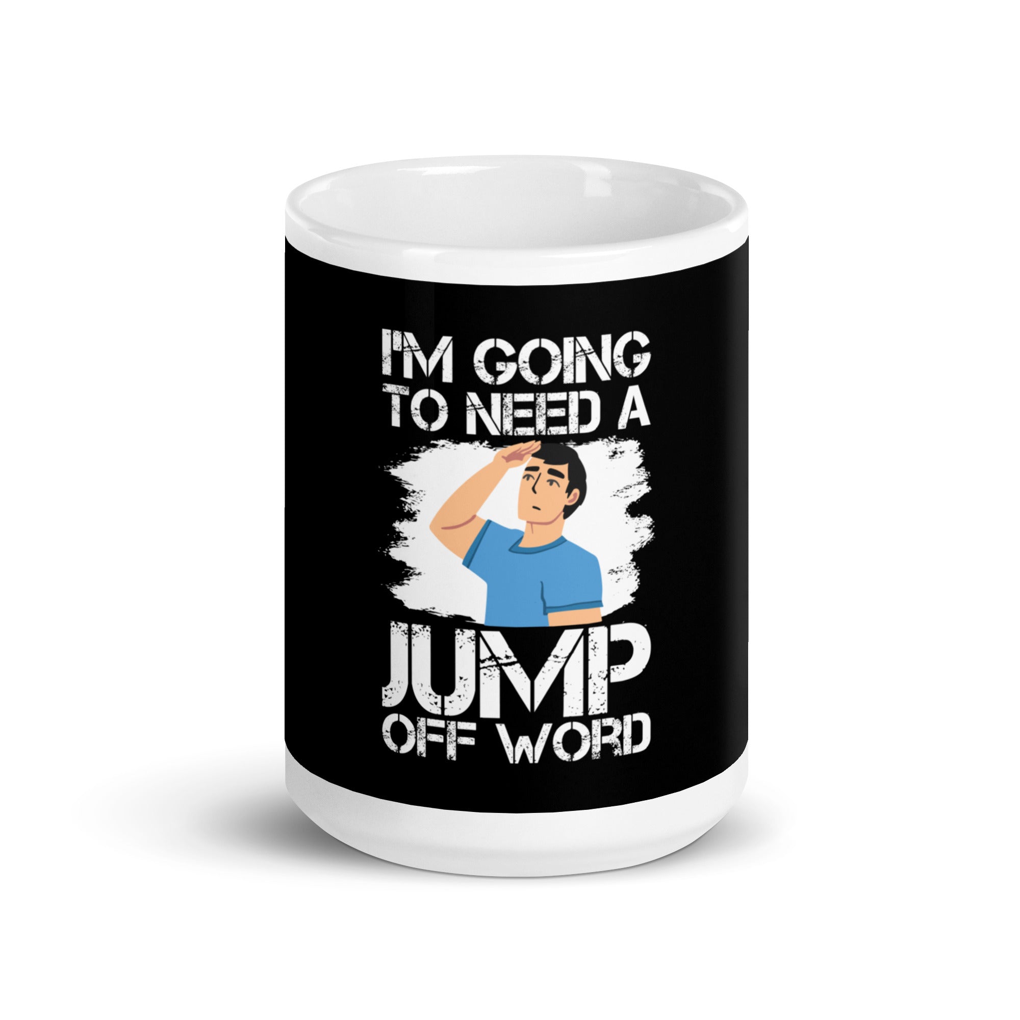 White glossy mug