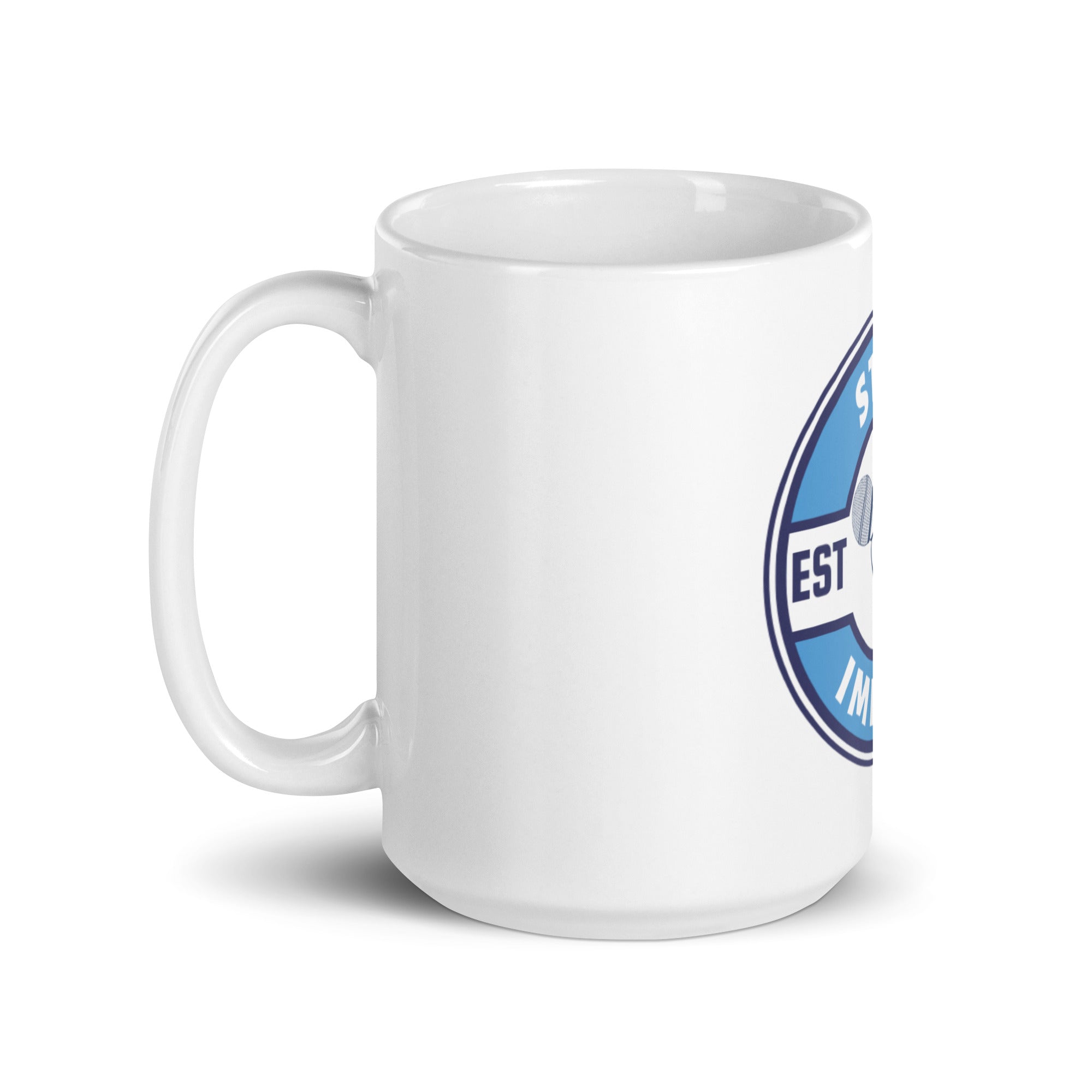 White glossy mug
