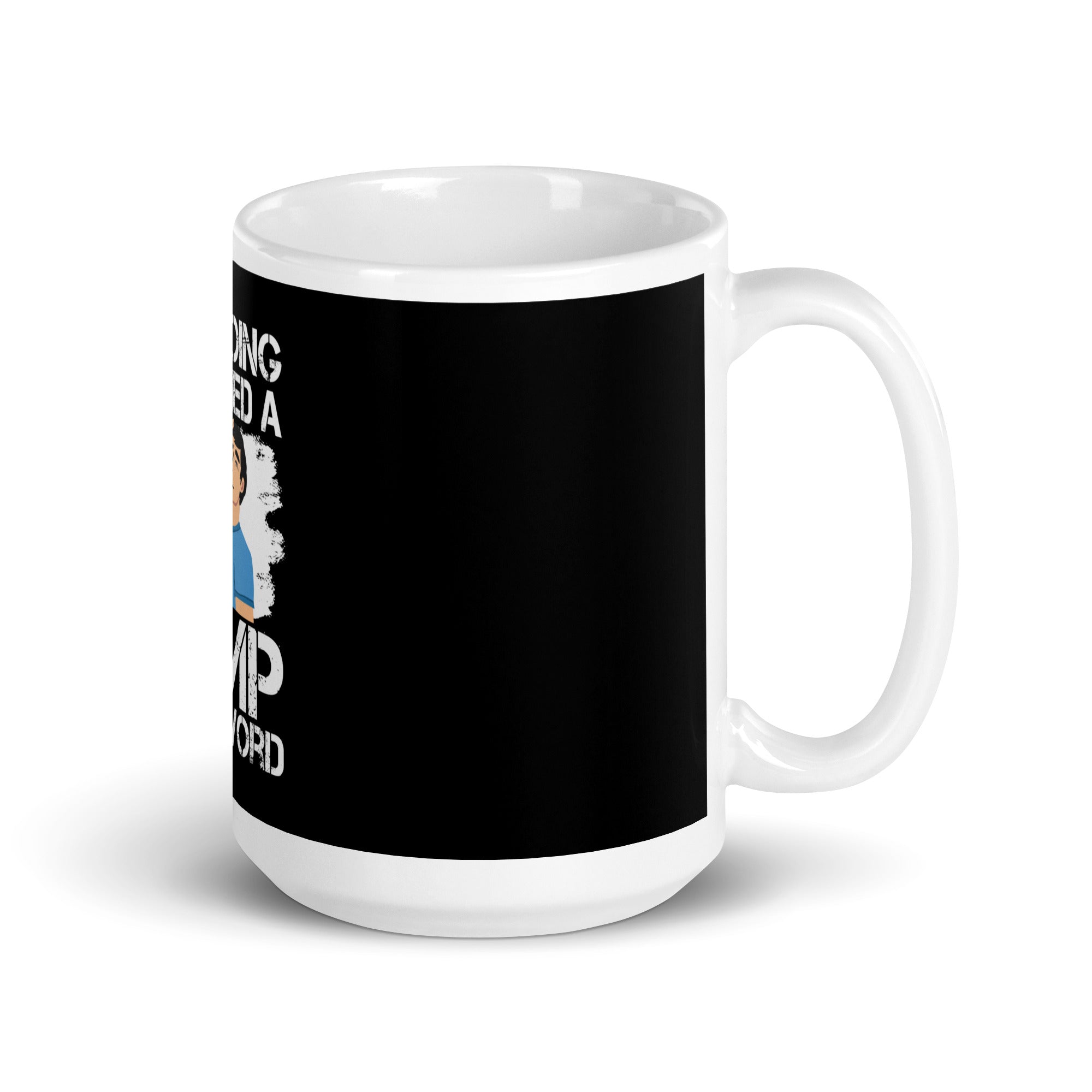 White glossy mug
