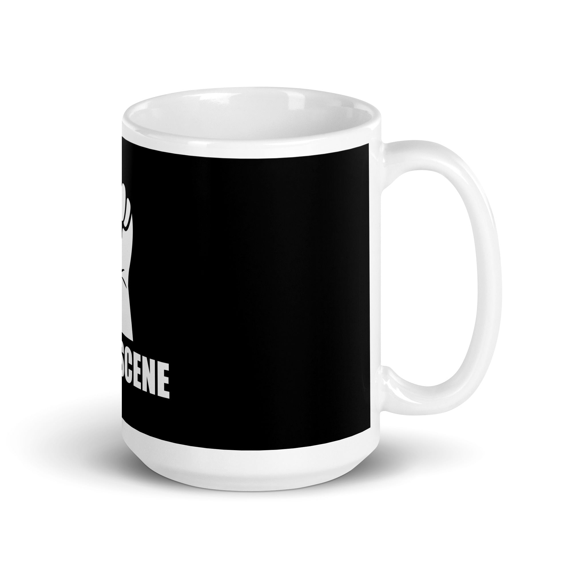 White glossy mug