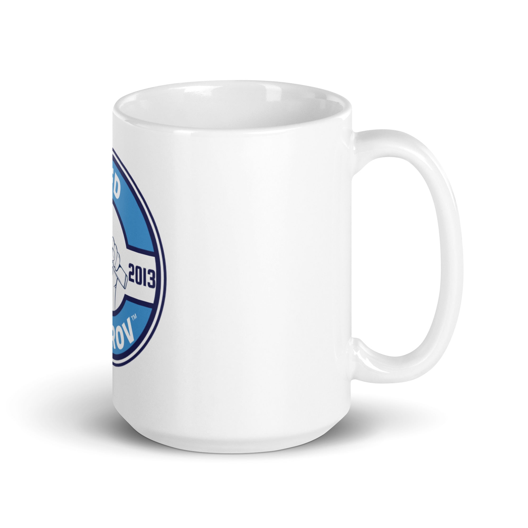 White glossy mug