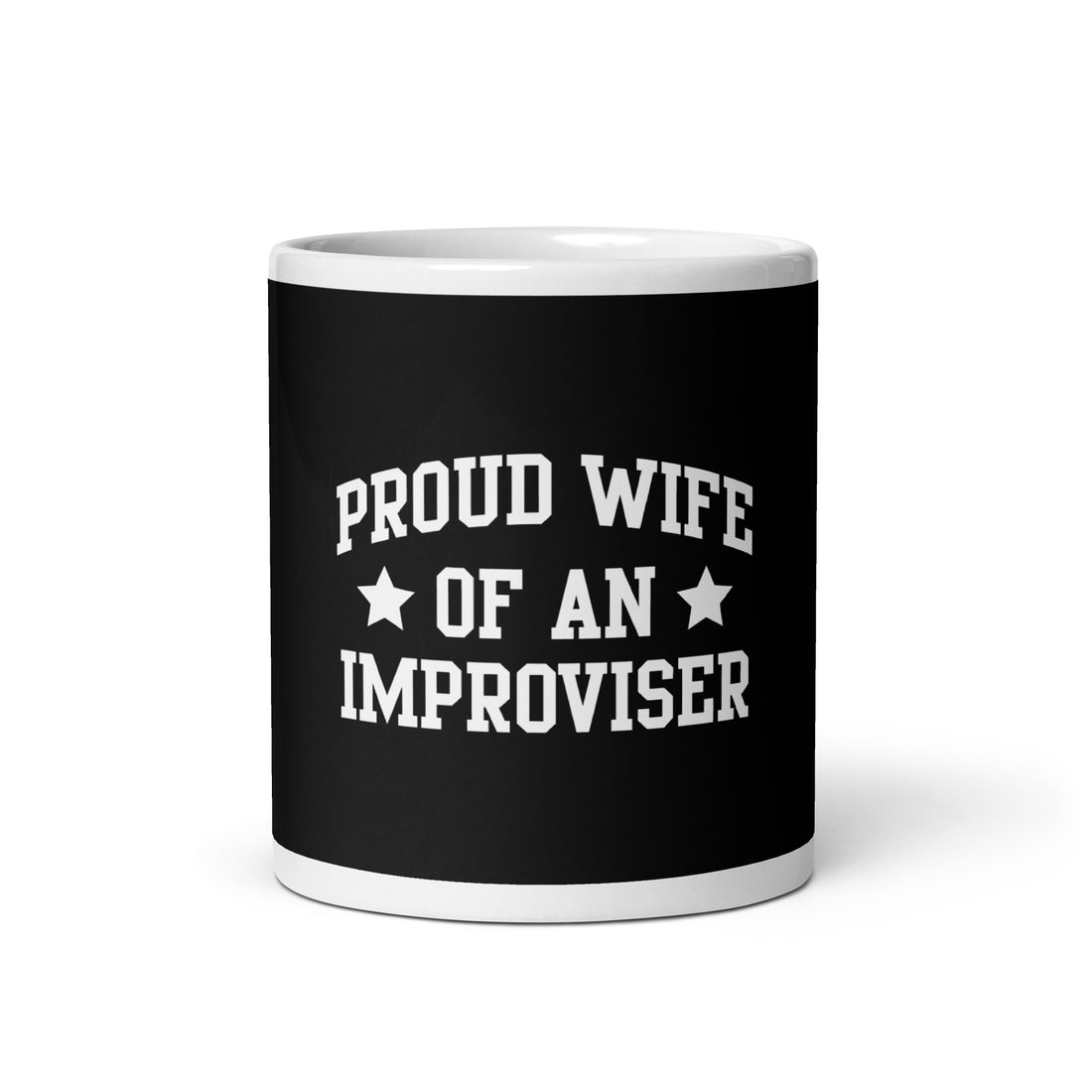 White glossy mug