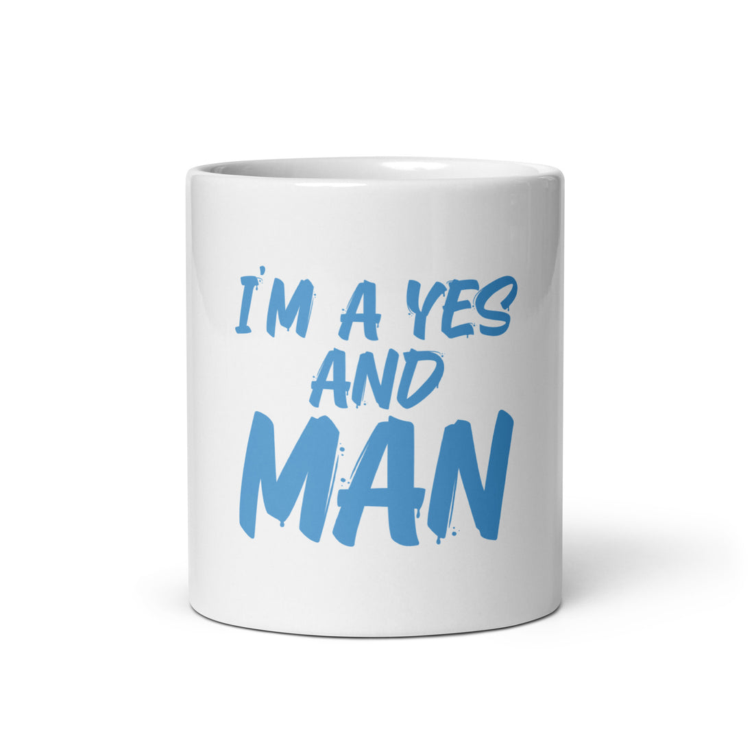 White glossy mug