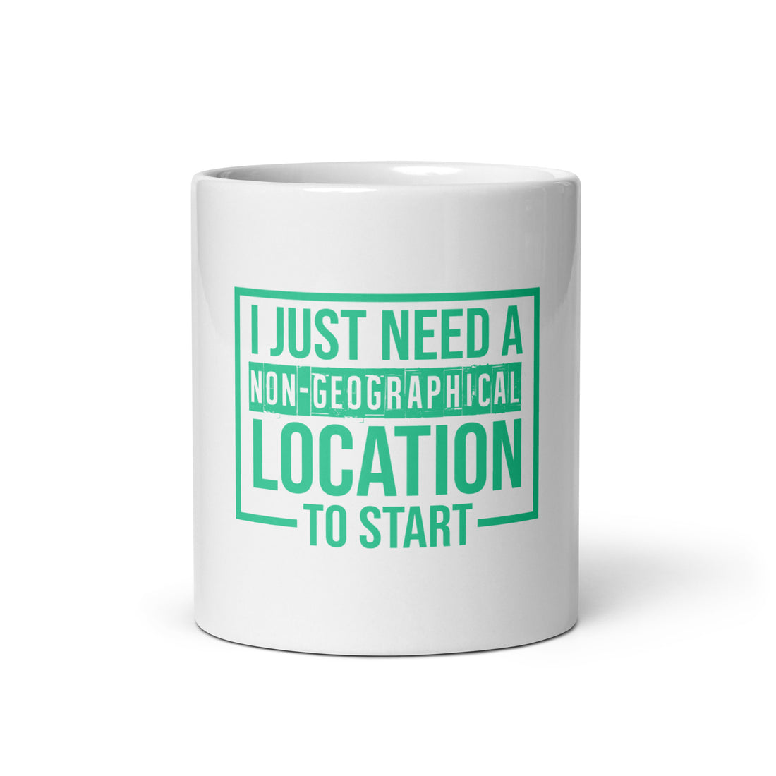 White glossy mug