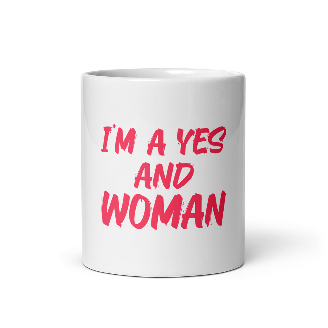 White glossy mug