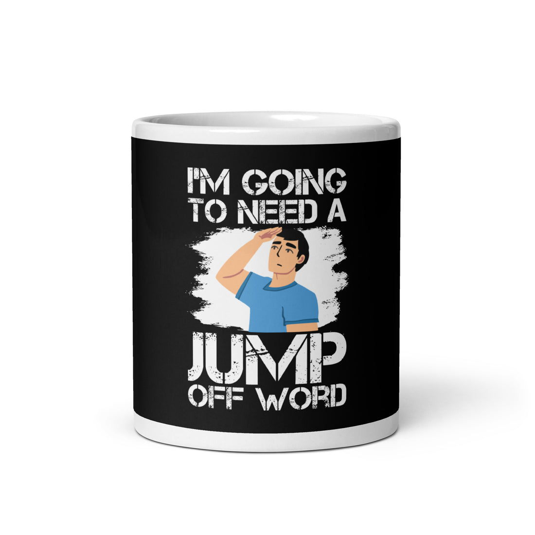 White glossy mug
