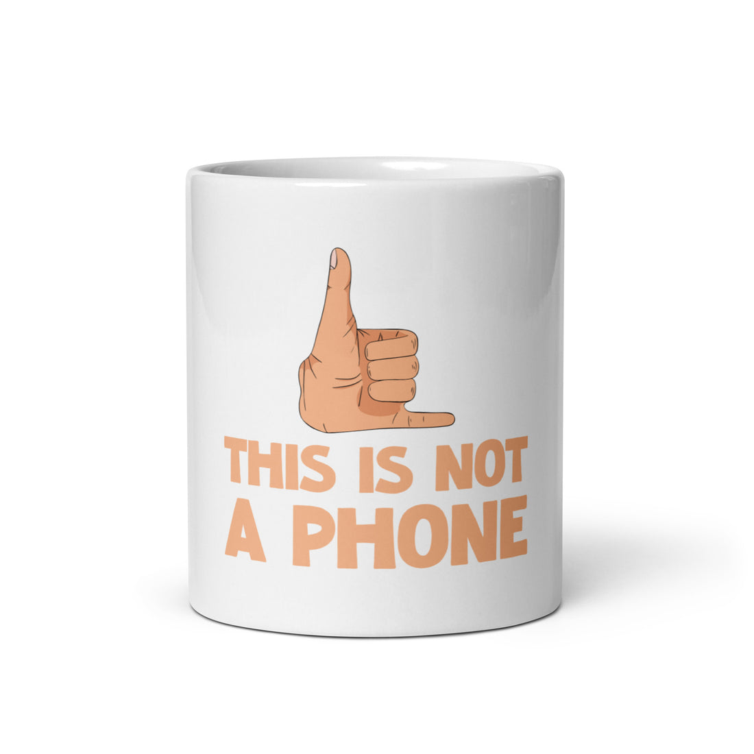 White glossy mug