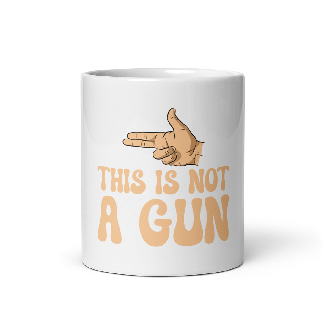 White glossy mug