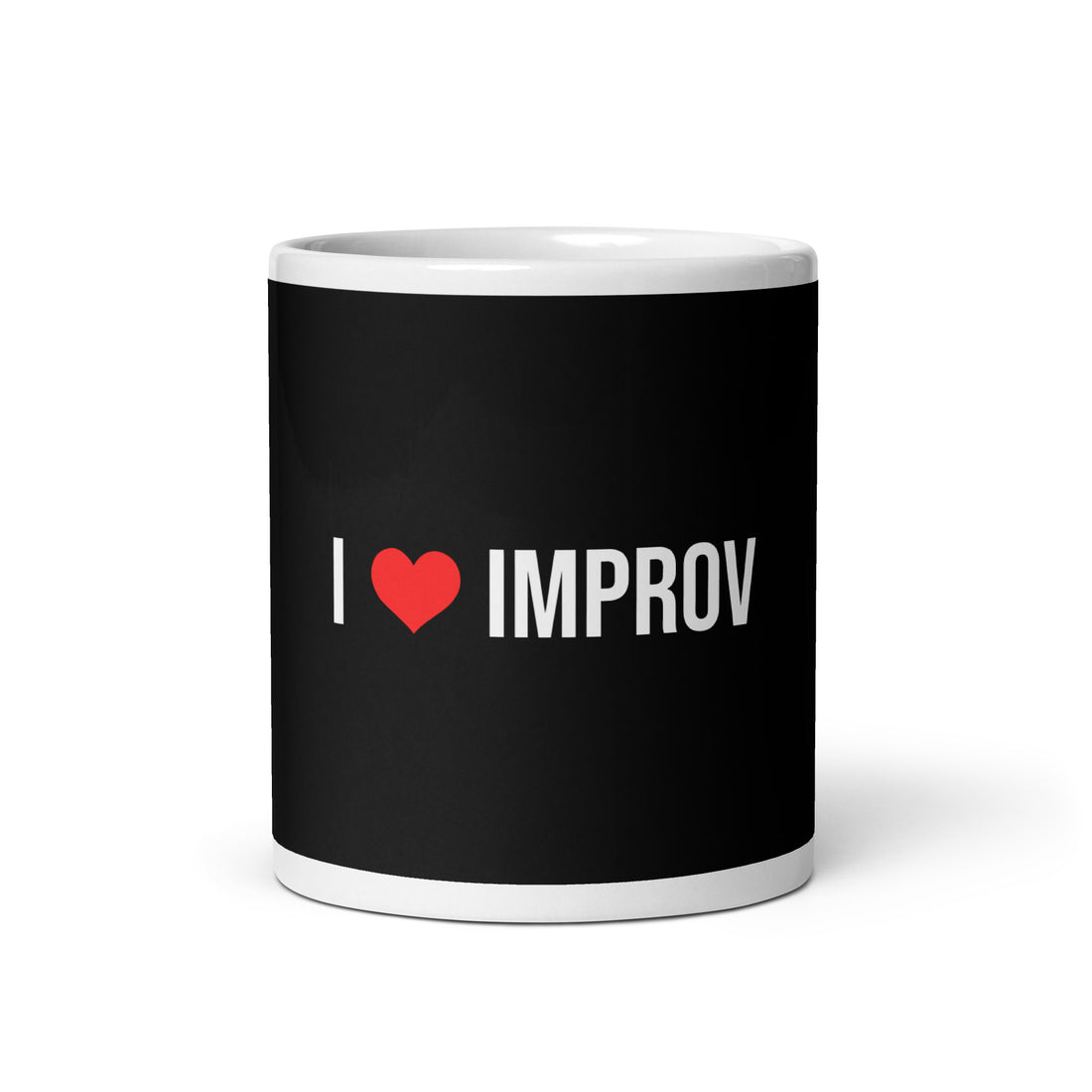 White glossy mug