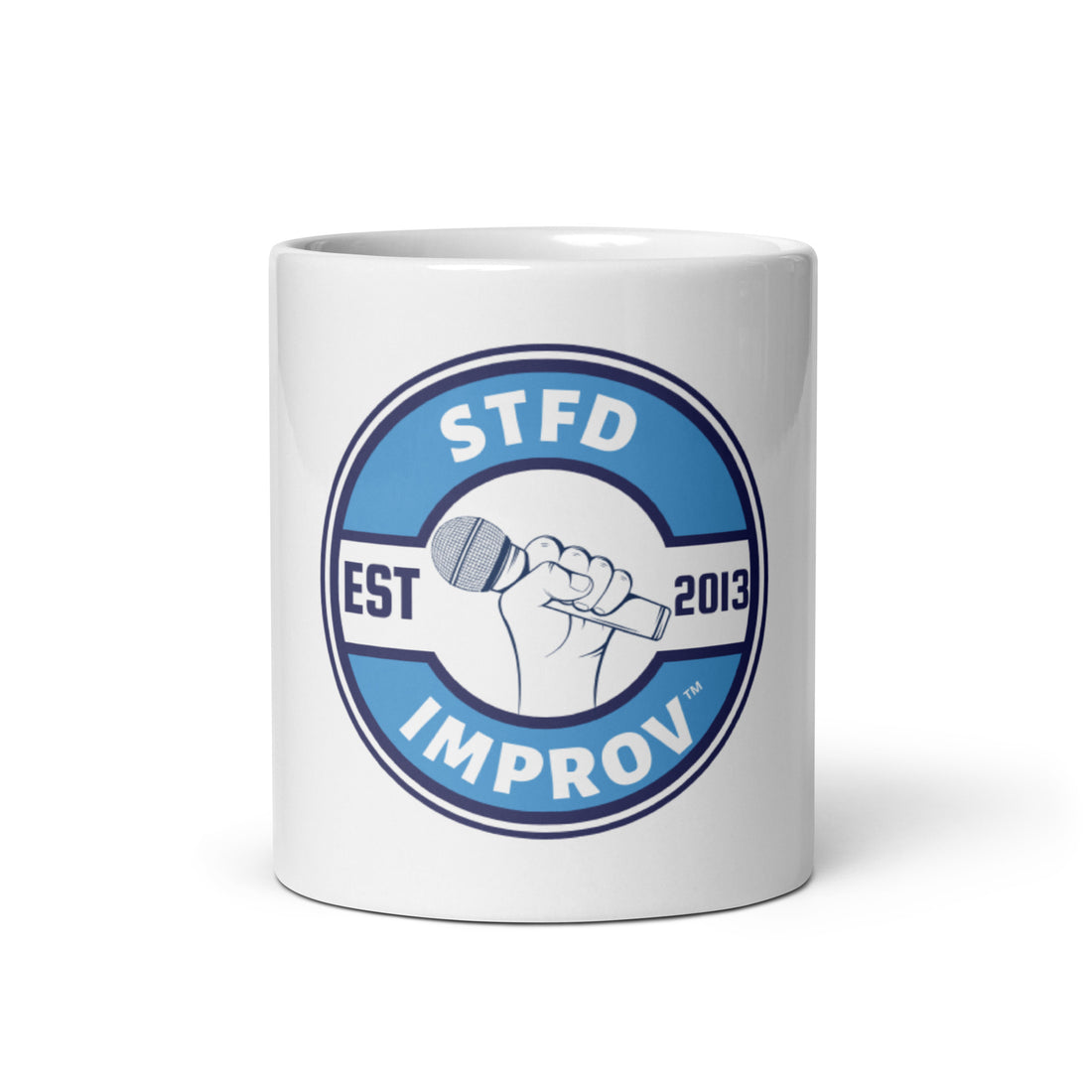 White glossy mug