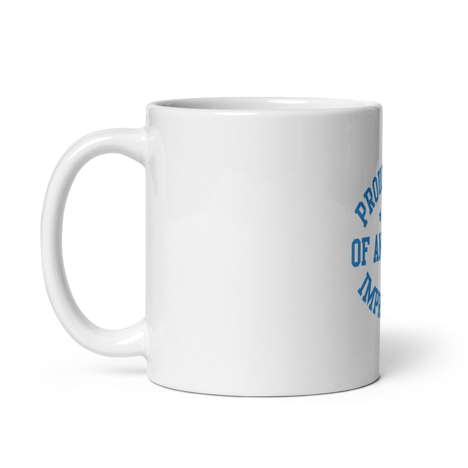 White glossy mug