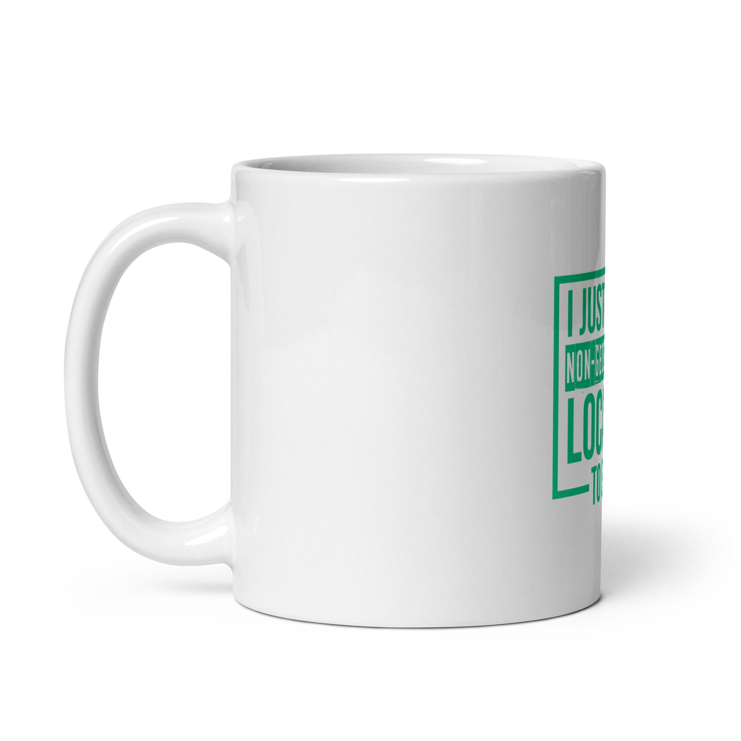 White glossy mug