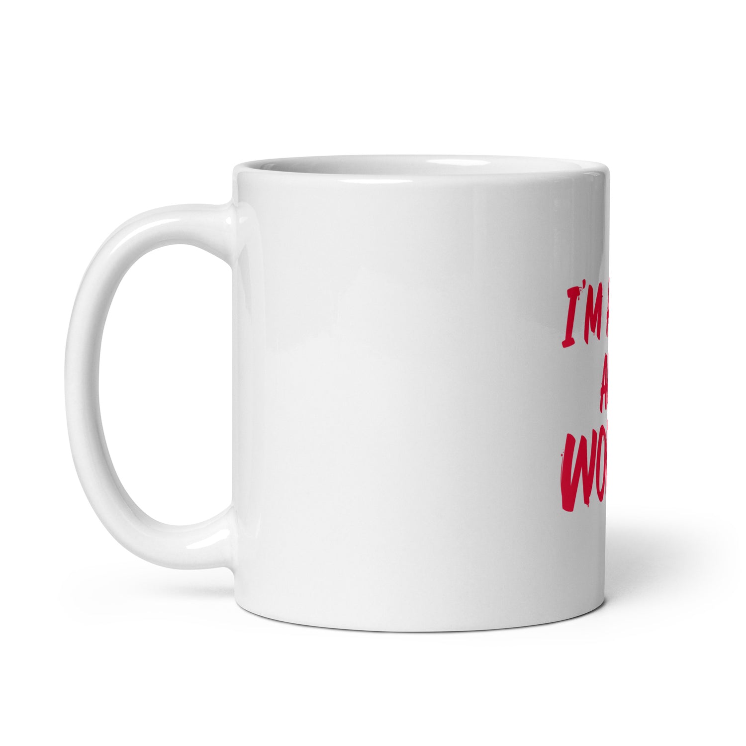 White glossy mug