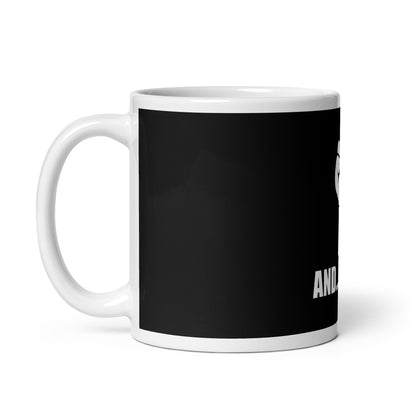 White glossy mug
