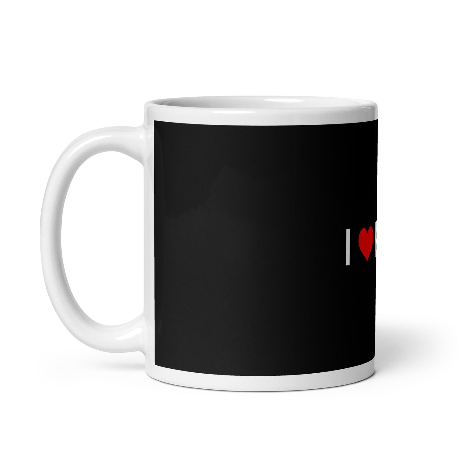 White glossy mug