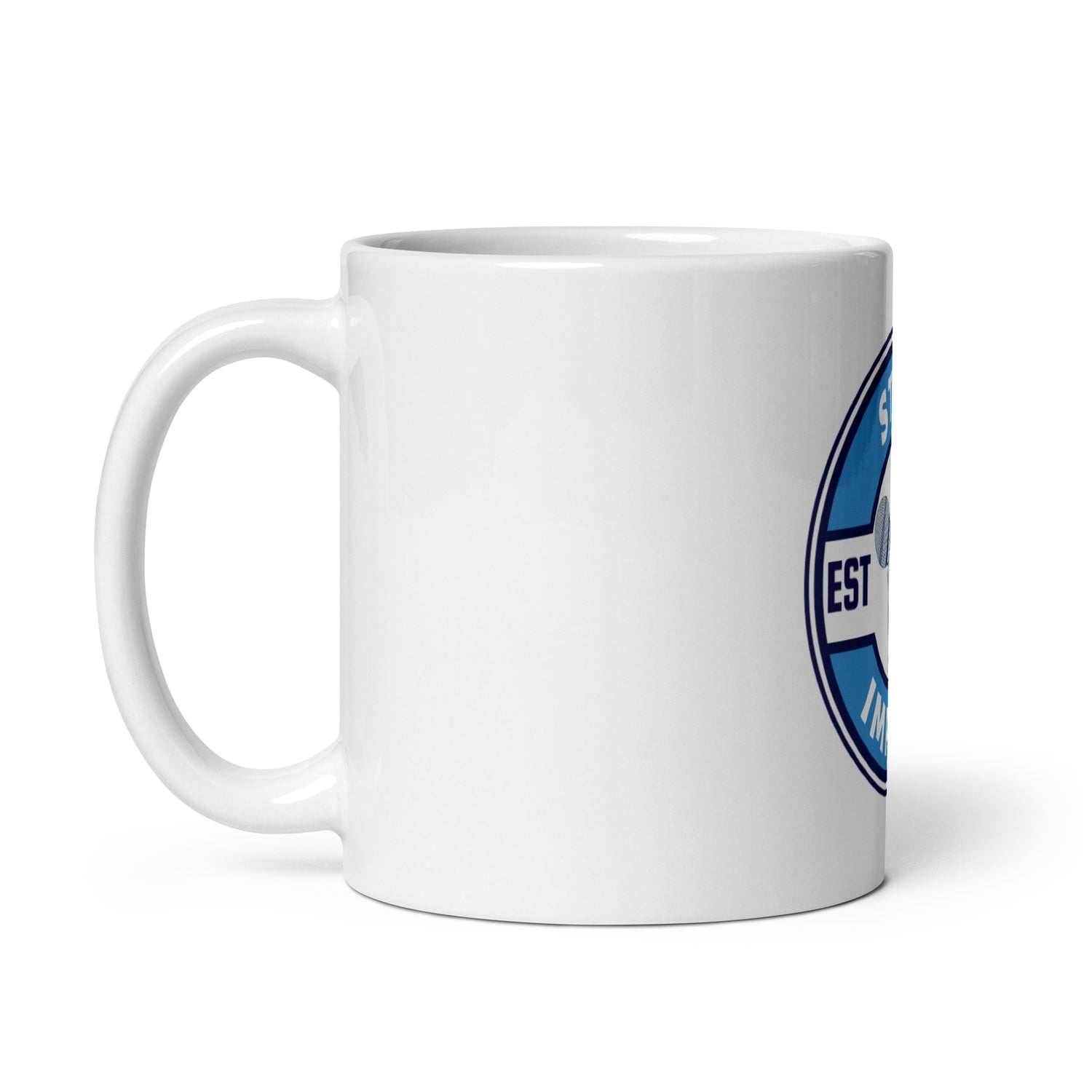 White glossy mug