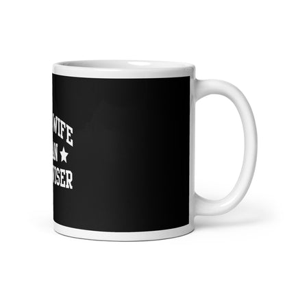 White glossy mug