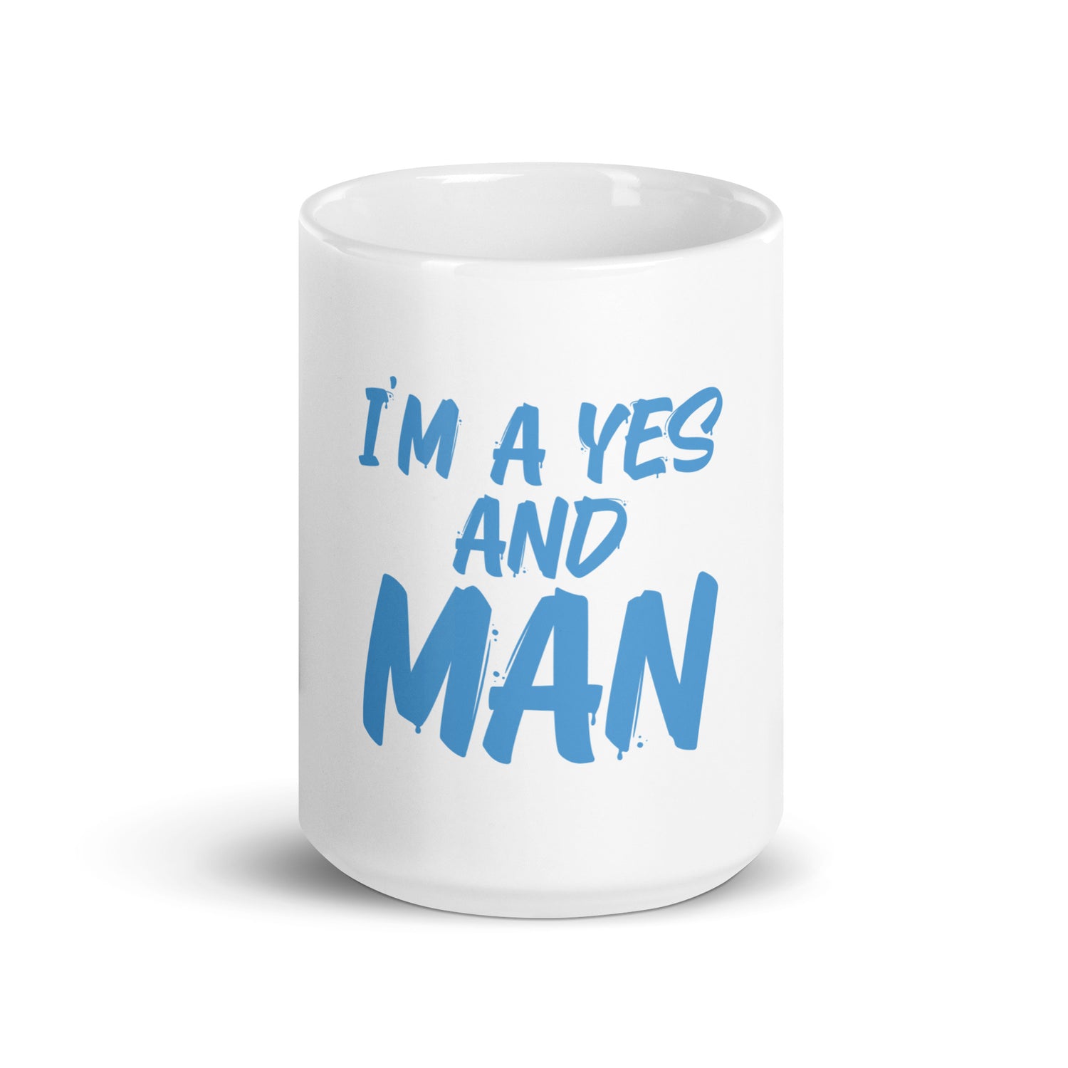 White glossy mug