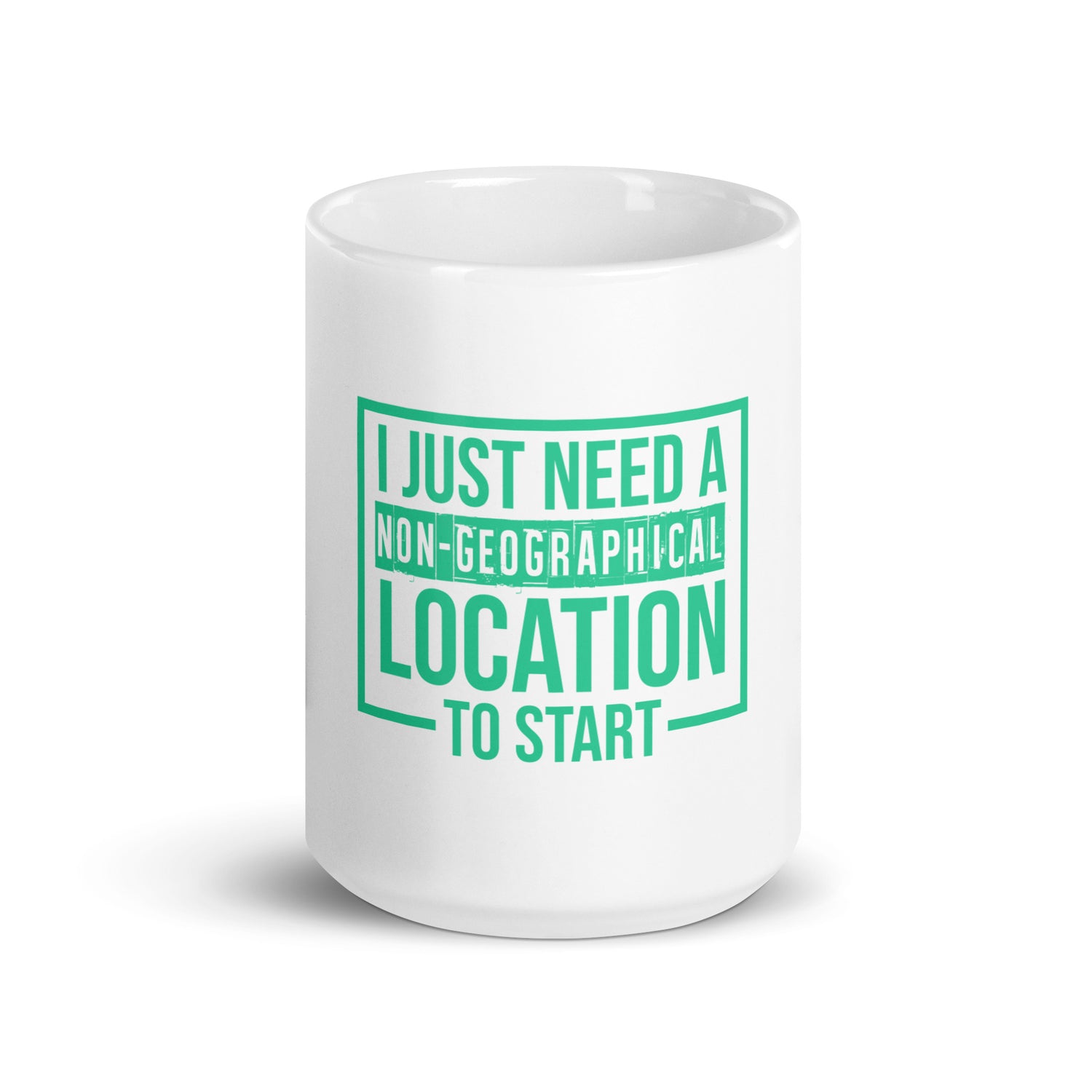 White glossy mug