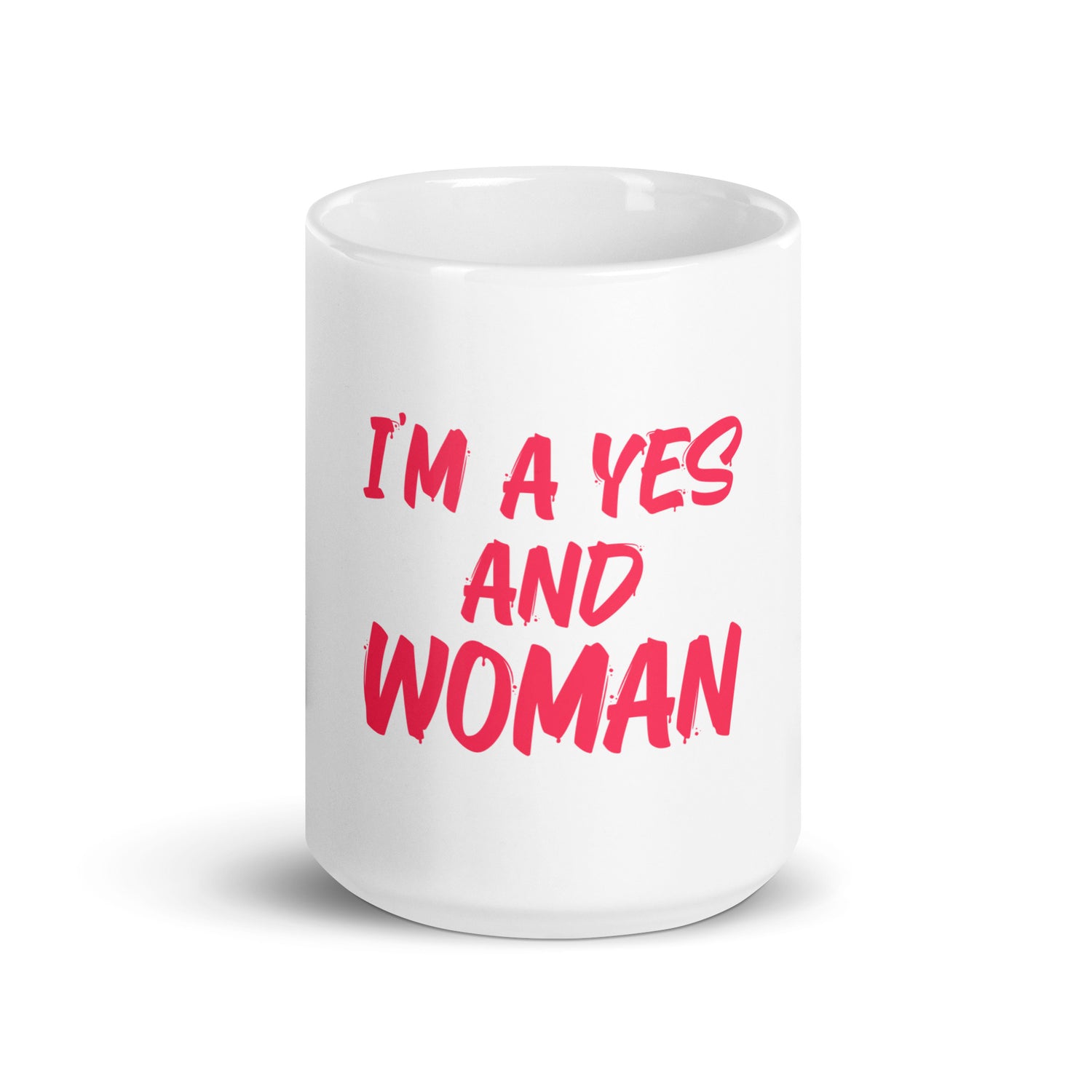 White glossy mug