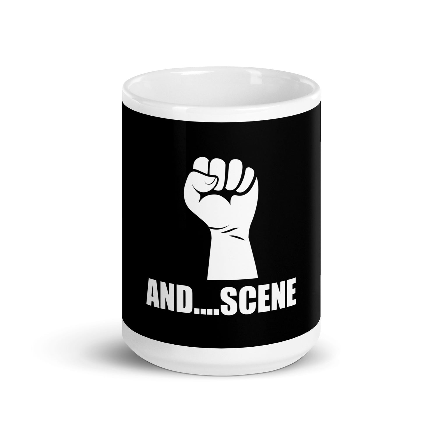 White glossy mug