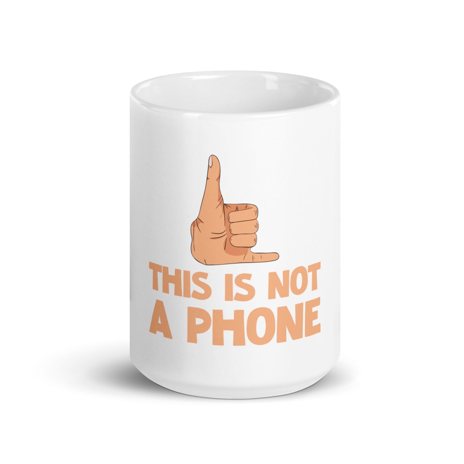 White glossy mug