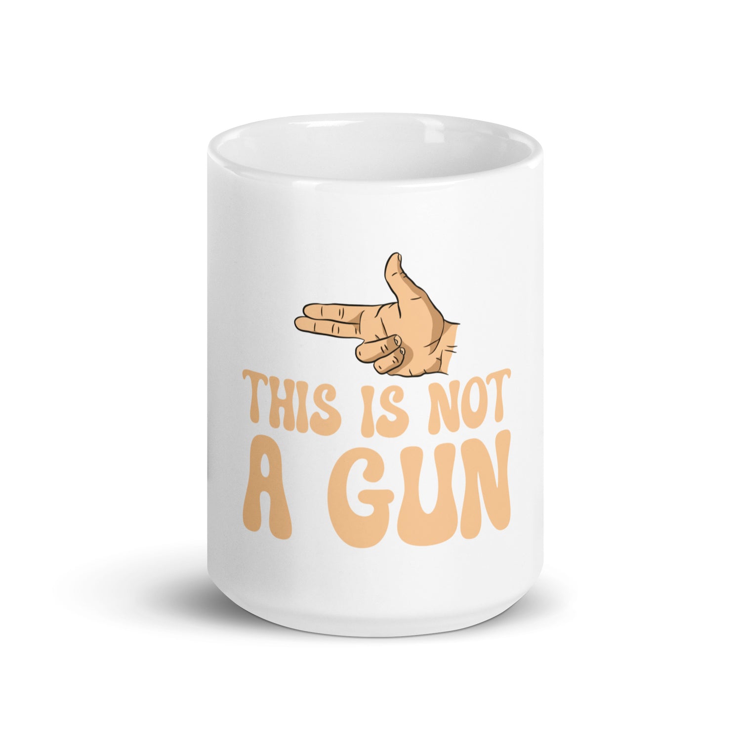 White glossy mug