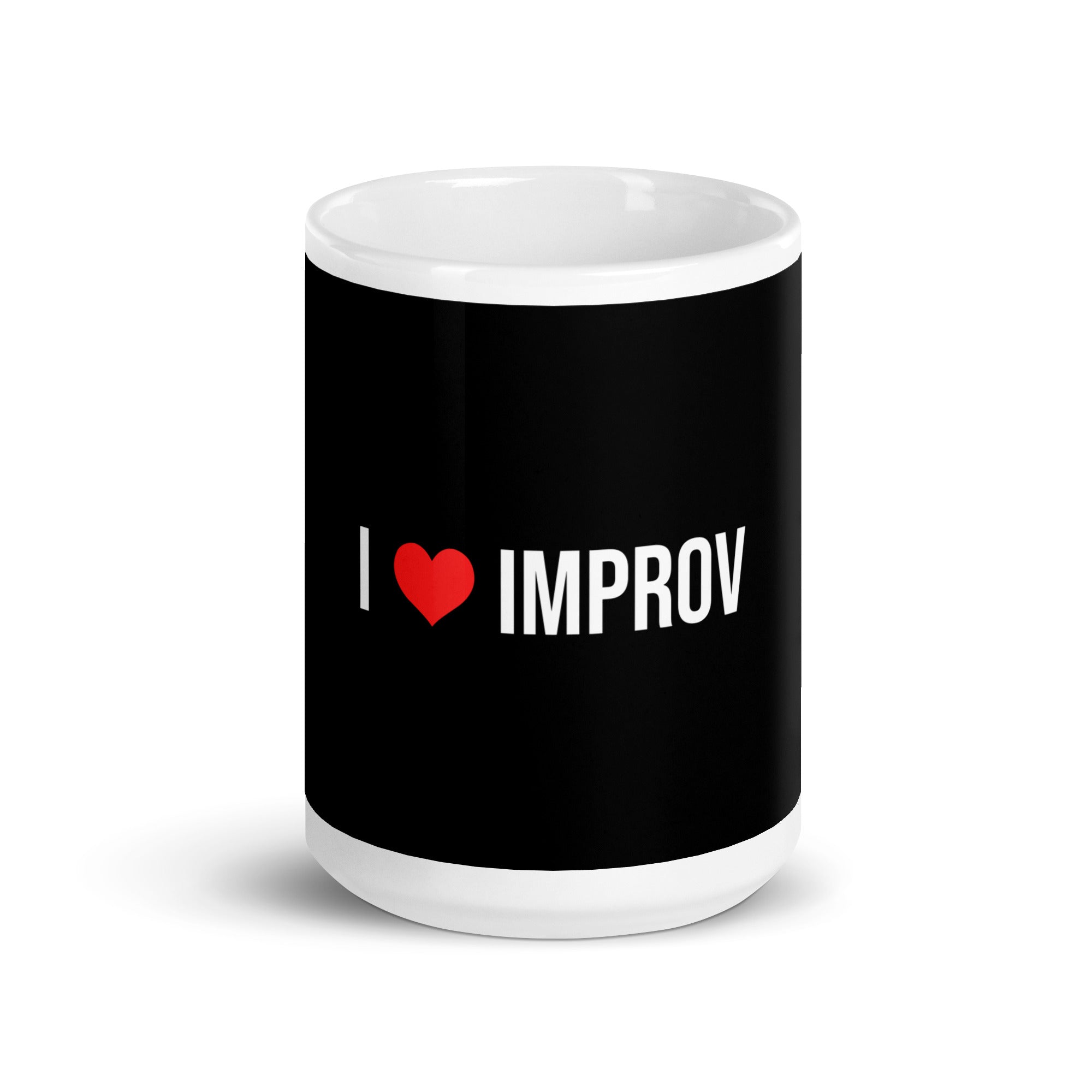 White glossy mug