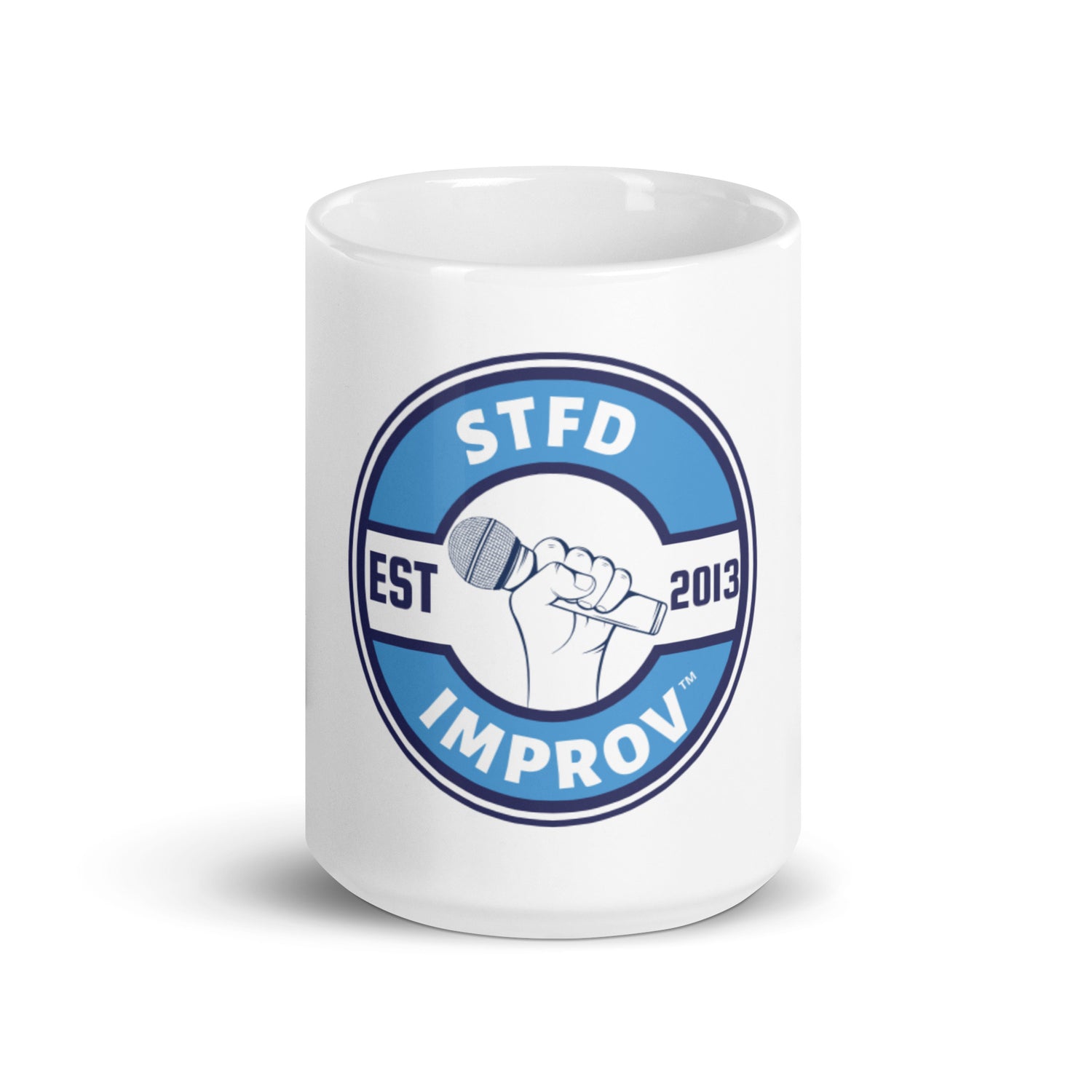 White glossy mug