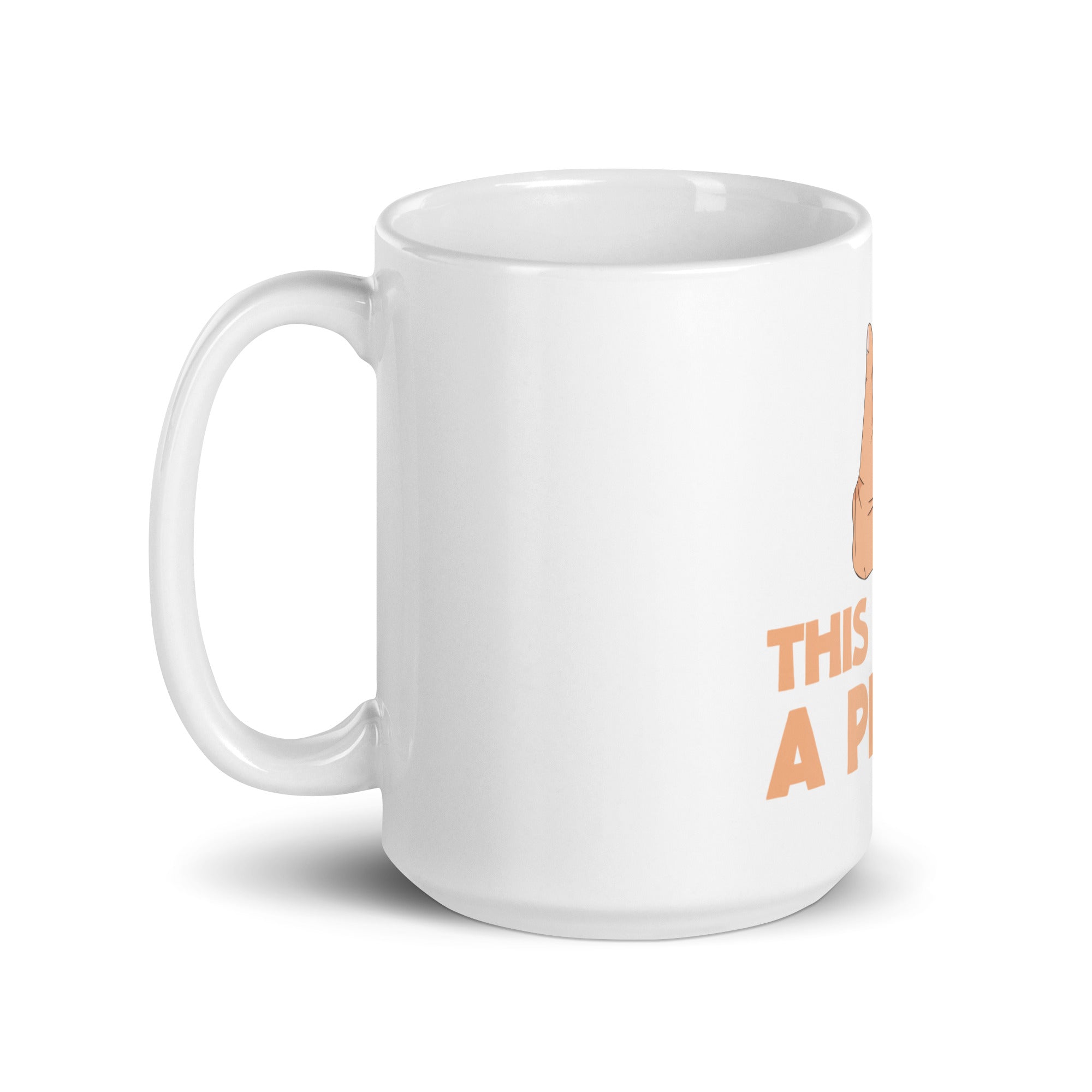 White glossy mug