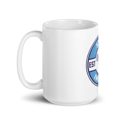 White glossy mug