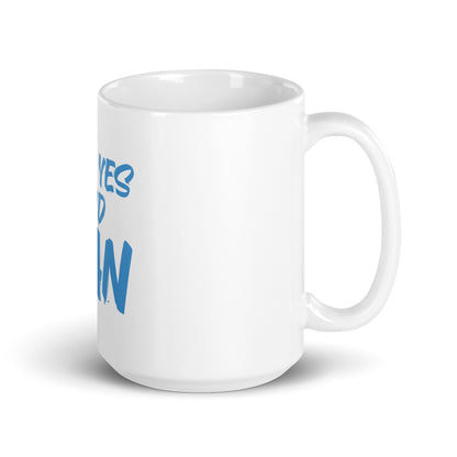 White glossy mug