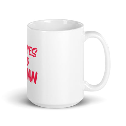 White glossy mug