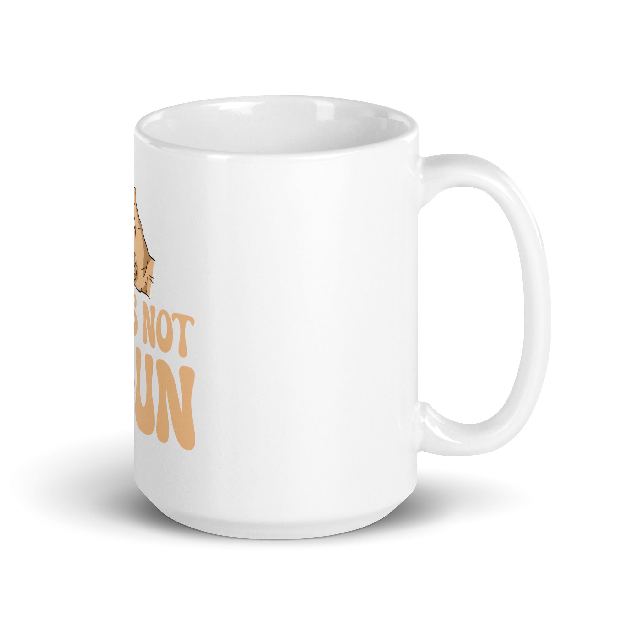 White glossy mug