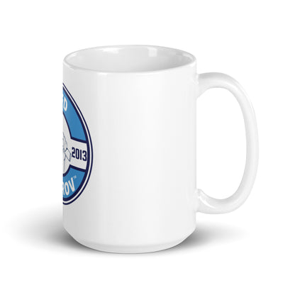White glossy mug